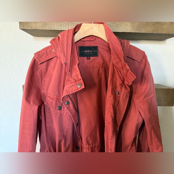 BNCI Blanc Noir|Burnt orange canvas utility jacket,long line•••Size medium - Picture 5 of 10
